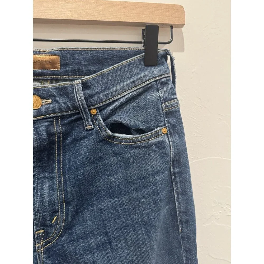 Mother Jeans THE INSIDER CROP STEP FRAY wicked Willflower Size 26